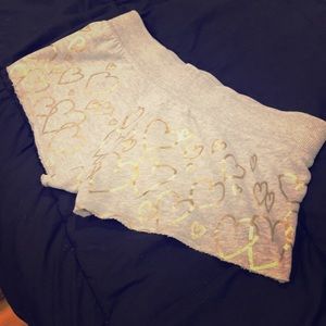 Short PINK comfy shorts with golden hearts